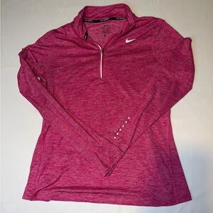 Nike Running Dri-Fit 1/4 Zip Pullover Women’s Medium Pink Long Sleeve